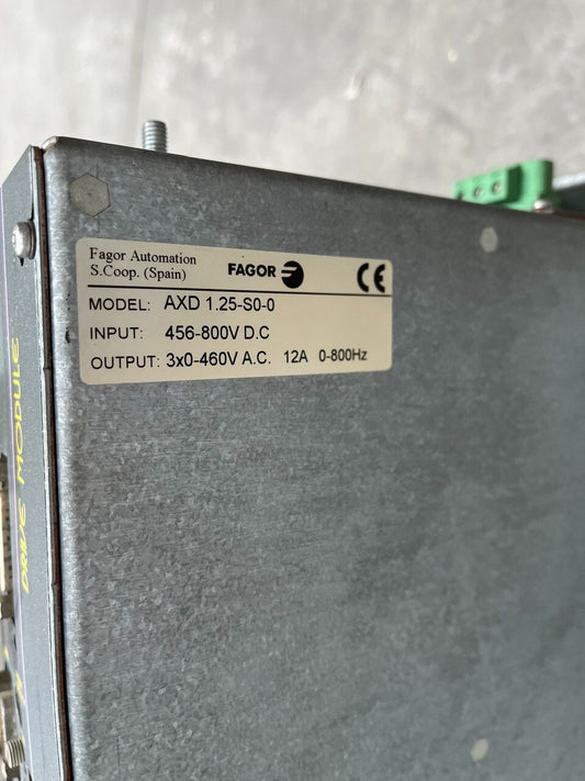 Fagor Automation AXD 1.25-S0-0 Digital Drive Module | Axis Servo