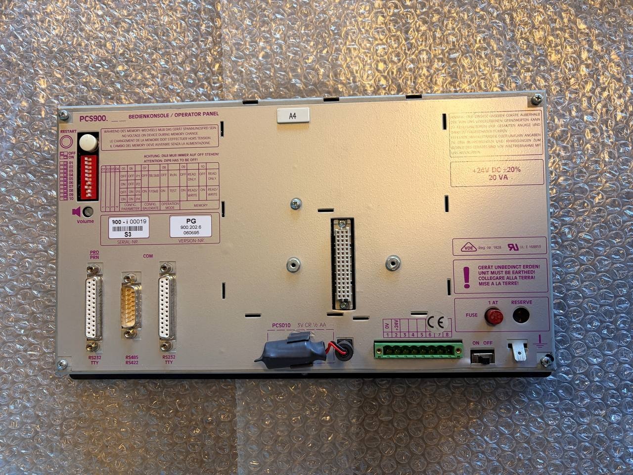 LAUER PCS 900 Top Line Midi Operator Panel Industrial HMI Interface — tested industrial automation part by Samonde