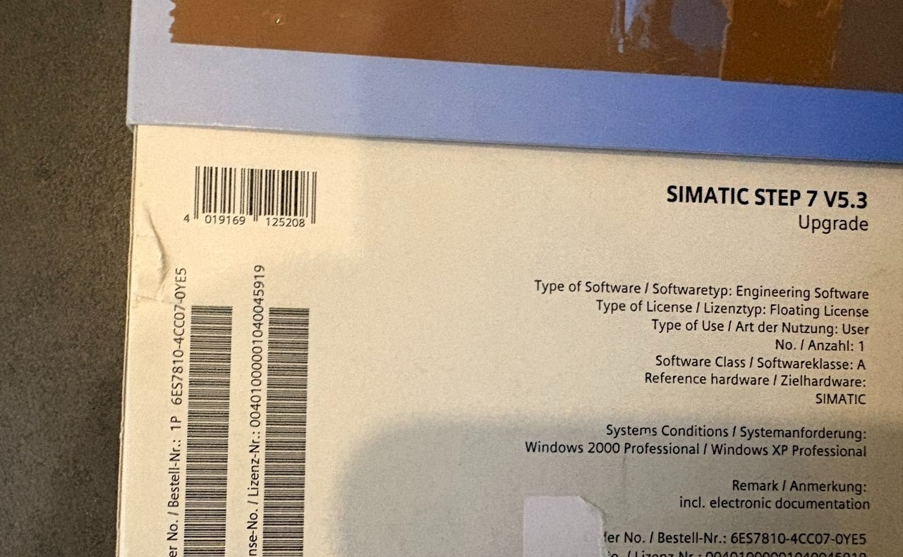 SIEMENS 6ES7810-4CC07-0YE5 Simatic Step 7 V5.3 Upgrade Software — tested industrial automation part by Samonde