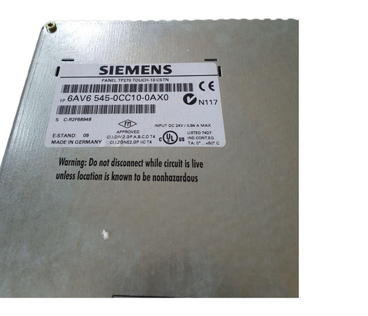 Siemens 6AV6545-0CC10-0AX0 - SIMATIC TP 270 10" Touch panel 10.4