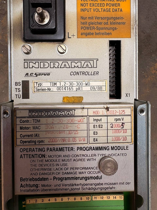 Rexroth Indramat TDM 1.2-30-300-W0 30 A Servo Drive Module TESTED