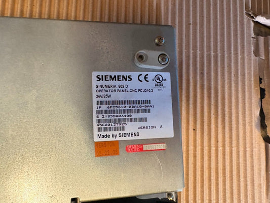 Siemens 6FC5610-0BA10-0AA1 SINUMERIK OP010 CNC Operator Panel