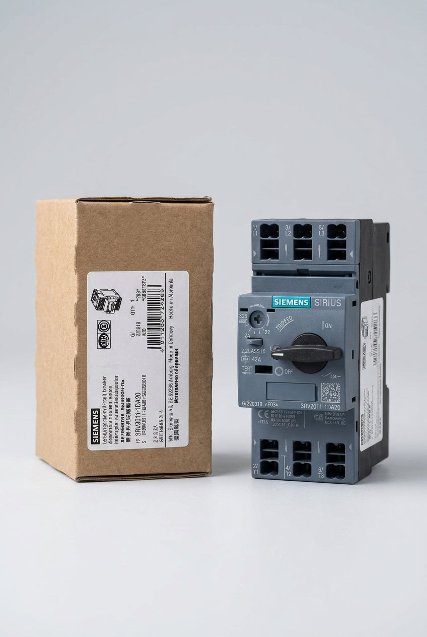 Siemens SIRIUS 3RV2011-1DA20 motor protection circuit breaker, 2.2-3.2 A, with its original box