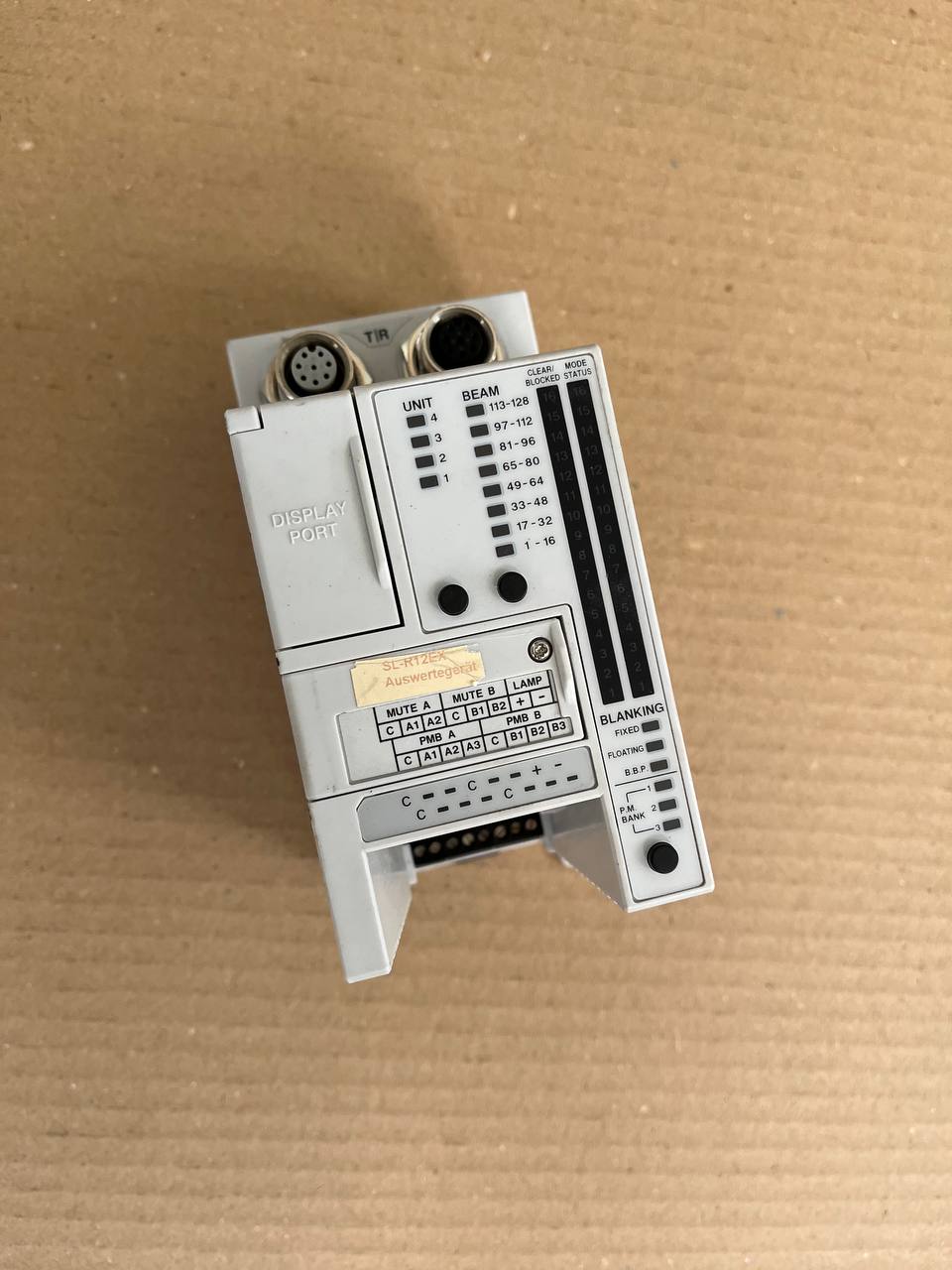 KEYENCE SL-R12EX Safety Light Curtain Extension Unit label view — industrial automation spare part by Samonde