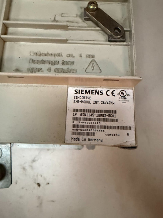 Siemens 6SN1145-1BA02-0CA1 SIMODRIVE 611 Power Module Tested - Version A