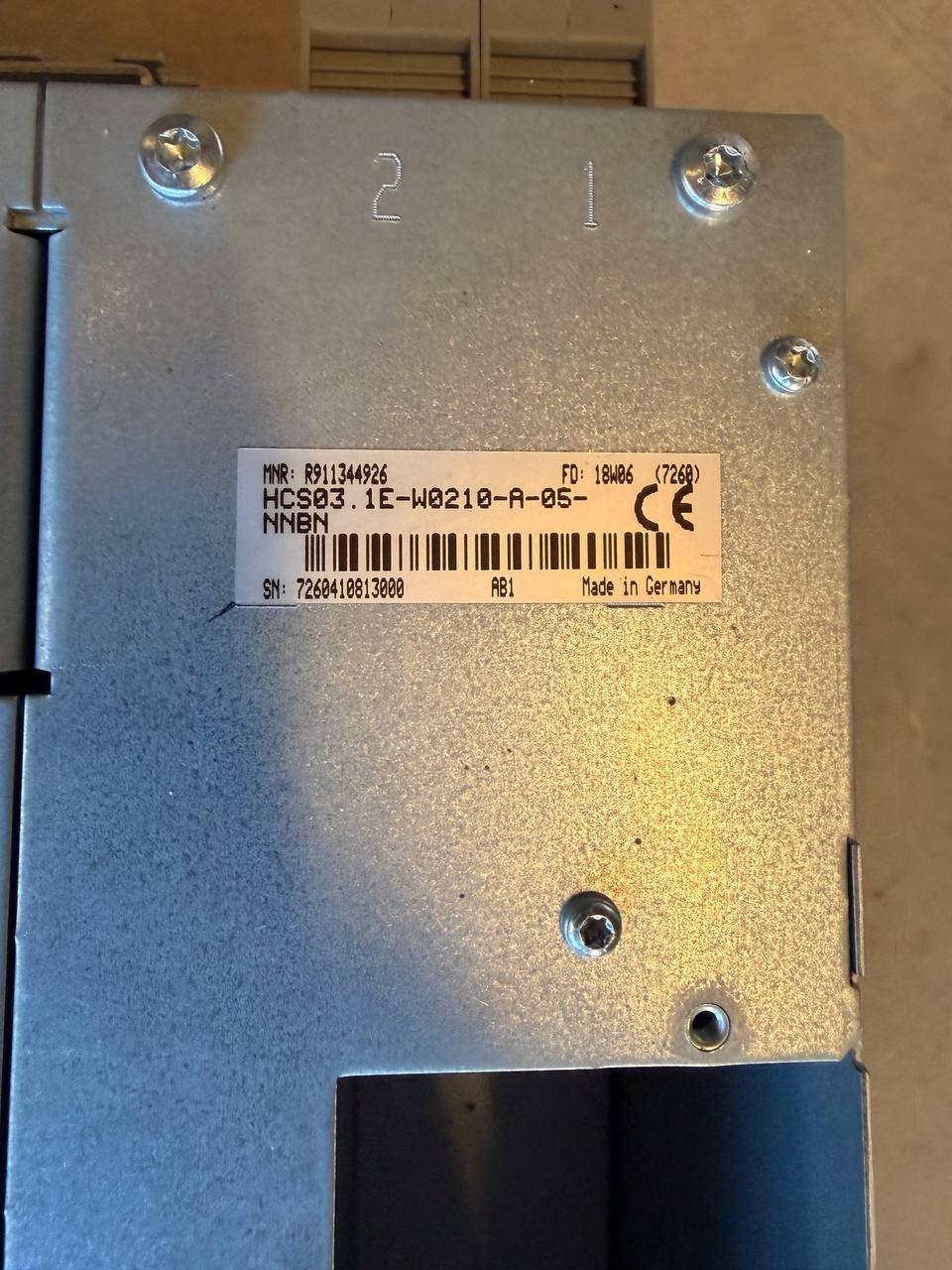 REXROTH HCS03.1E-W0210-A-05-NNBN Electronic Control Unit R911344926 — tested industrial automation part by Samonde