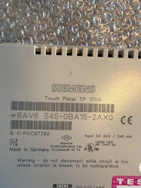 Simatic 6AV6545-0BA15-2AX0 Touch Panel 170A HMI Interface Display — tested industrial automation part by Samonde