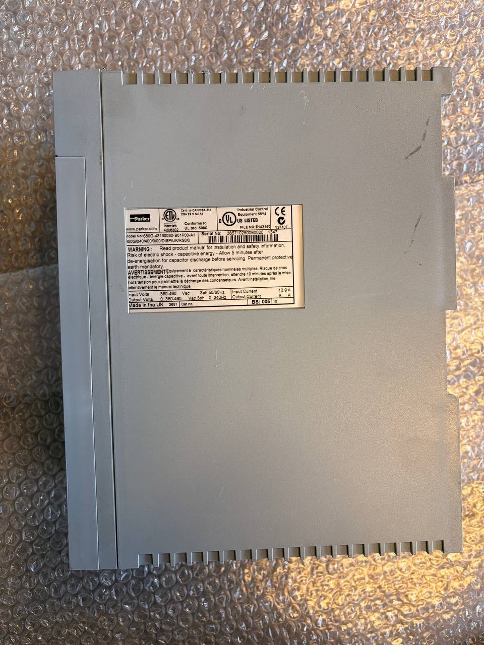 Parker 650G-43190030-B01P00-A1 -Control Valve - 650G/040/400/0/00 — tested industrial automation part by Samonde