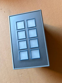 Siemens Blue silicone mold with square cavities on a cardboard background