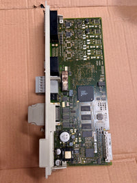 Electronic circuit board on a cardboard surface