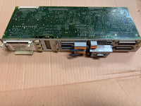 Electronic circuit board on a cardboard surface