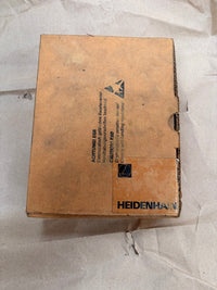 Cardboard box with HEIDENHAIN branding on a white background