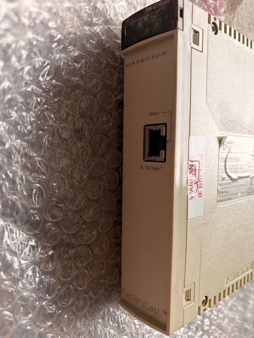 Electronic device with a label on a bubble wrap background