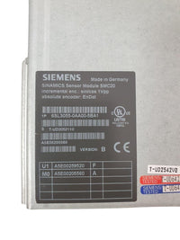 Siemens 6SL3055-0AA00-5BA1 - SMC20 Sinamics label view — industrial automation spare part by Samonde