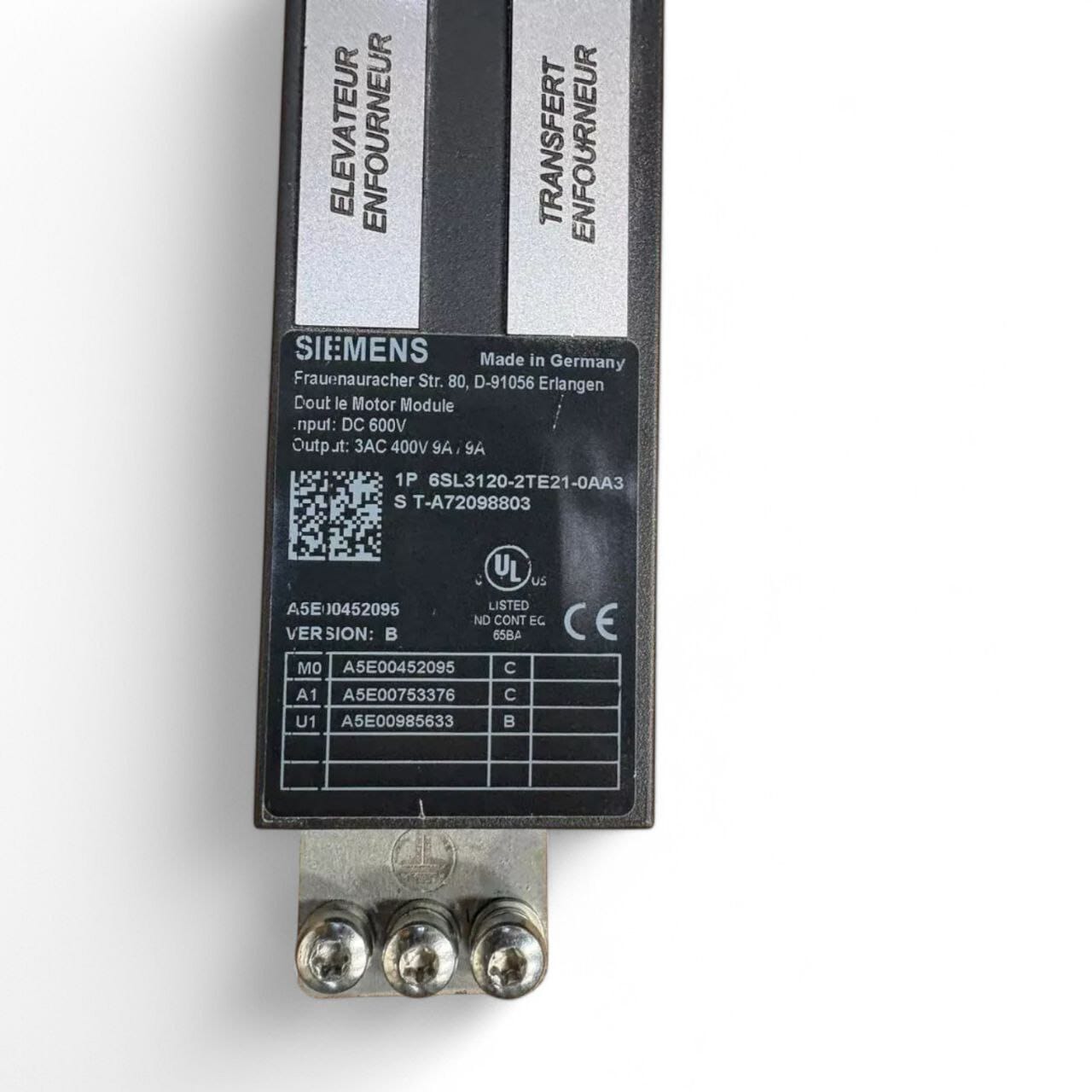 6SL3120-2TE21-0AA3 side view — industrial automation spare part by Samonde