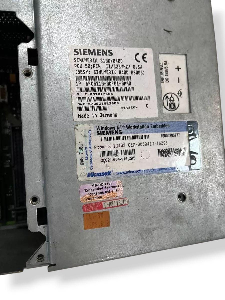 Siemens Sinumerik 6FC5210-0DF01-0AA0 - PCU 50:PEN. II/333MHz -Version C side view — industrial automation spare part by Samonde