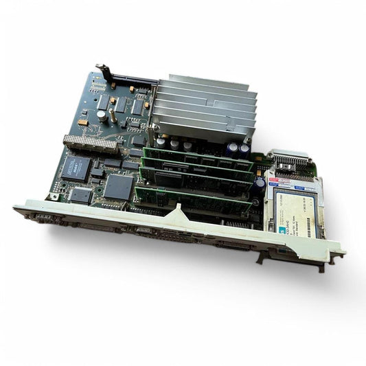 Siemens Sinumerik 6FC5357-0BB34-0AE0 Ver.D PIII 64MB + memory card front view — industrial automation spare part by Samonde