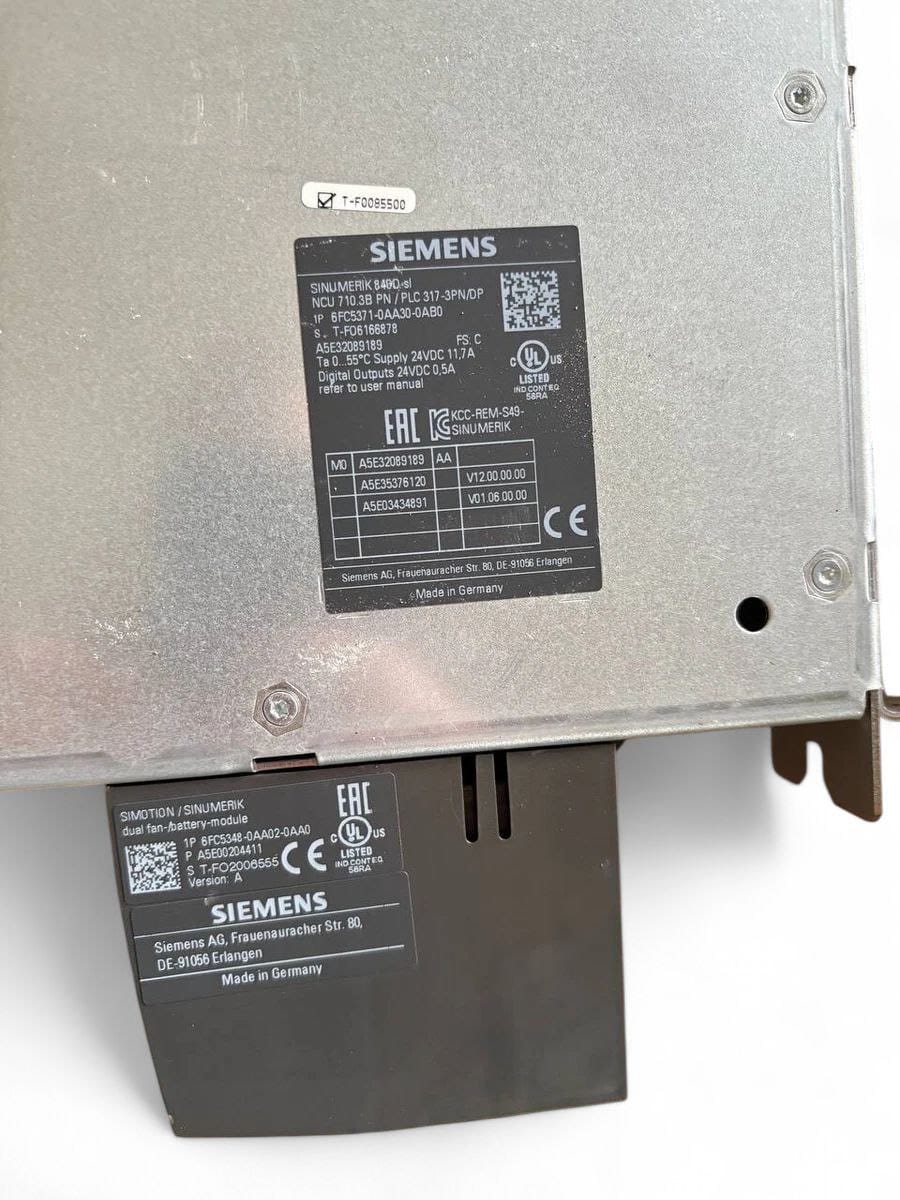 Siemens Sinumerik 840D 6FC5371-0AA30-0AB0 - NCU 710.3B PN + 6FC5348-0AA02-0AA0 detail view — industrial automation spare part by Samonde
