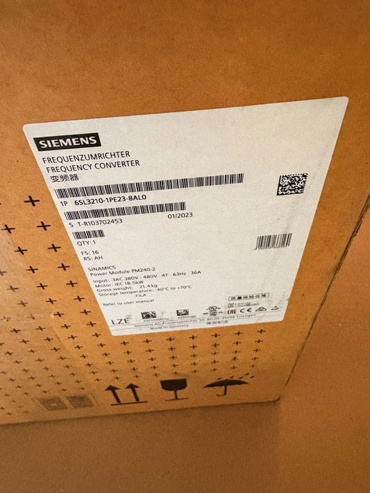 Siemens 6SL3210-1PE23-8AL0 SINAMICS G120 PM240-2 18.5kW Inverter – NEW w/ Box
