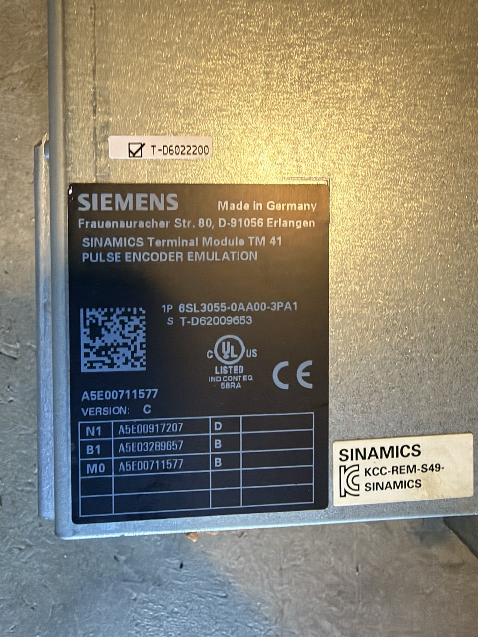 Siemens Sinamics terminal 6SL3055 module TM 41 -Samonde