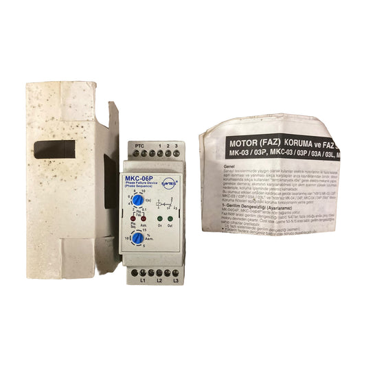 ENTES MKC-06P phase failure and phase sequence relay with original box and instruction leaflet
