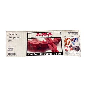 Fenner Drives PowerTwist Plus 0410020 Z/10 link V-belt in original box, 10 m (32.8 ft)