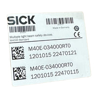 SICK M4000 Standard M40E-034000RT0 box label, part no. 1201015, made in Germany