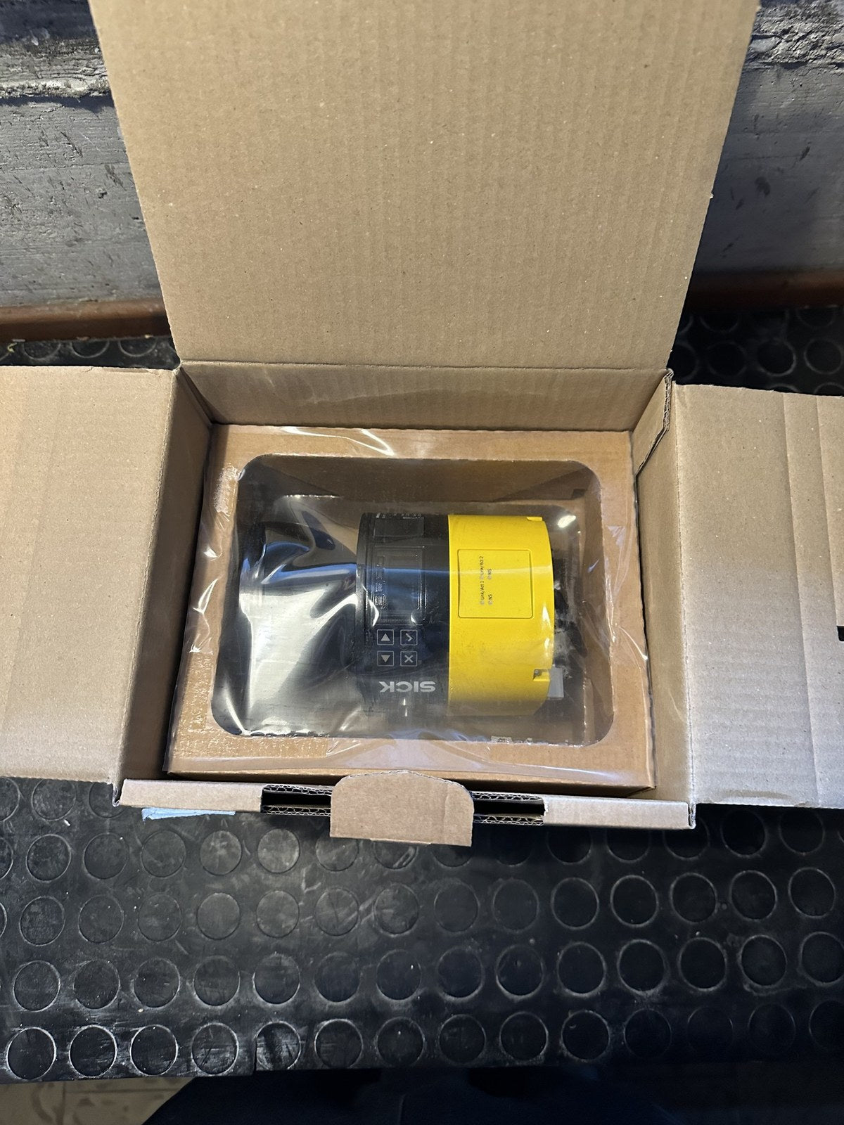 SICK microScan3 Pro safety laser scanner in its original packaging