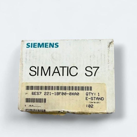 Siemens Simatic S7-200 6ES7 221-1BF00-0XA0 front view — industrial automation spare part by Samonde