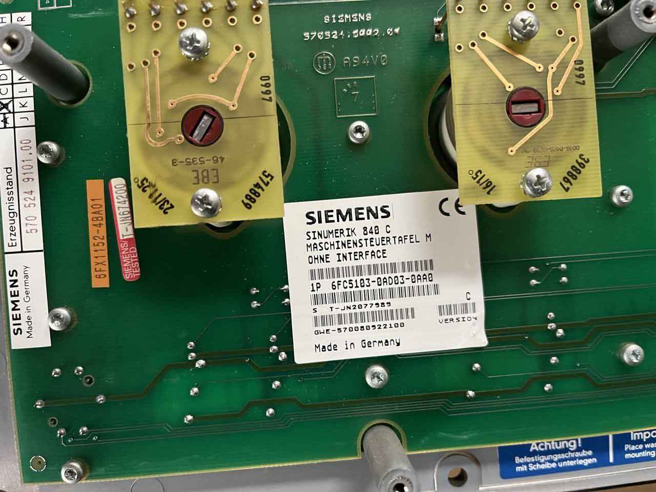 SIEMENS Sinumerik 840 C control panel 6FC5103-0AD03-0AA0 Version C detail view — industrial automation spare part by Samonde
