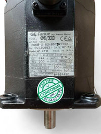 Fanuc AC Servo Motor A06B-0162-B575#7008 Model: αM6/3000 side view — industrial automation spare part by Samonde