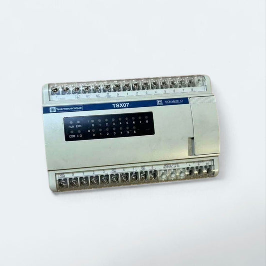 Telemecanique TSX07 21 16 22 (TSX07211622) 24 VDC Uput SQUARE D PLC brick relay front view — industrial automation spare part by Samonde