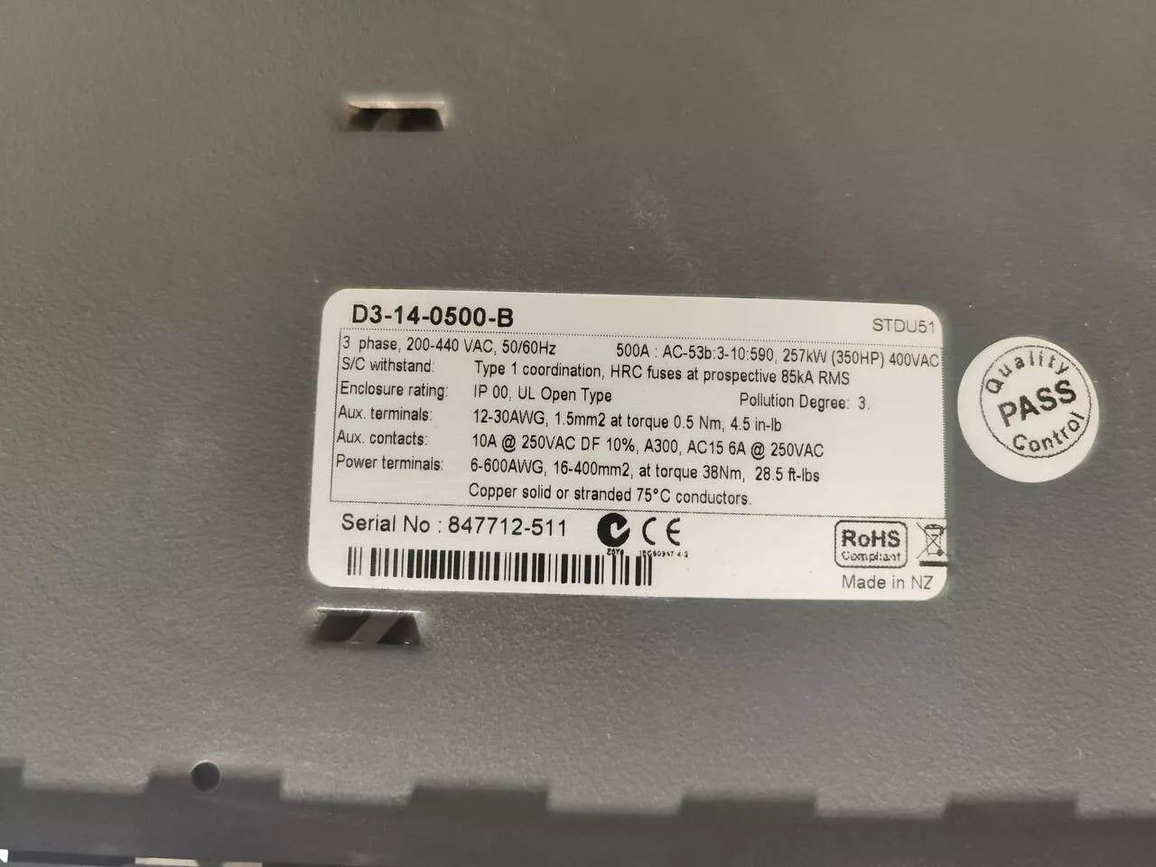 D3-14-0500-B NIDEC side view — industrial automation spare part by Samonde