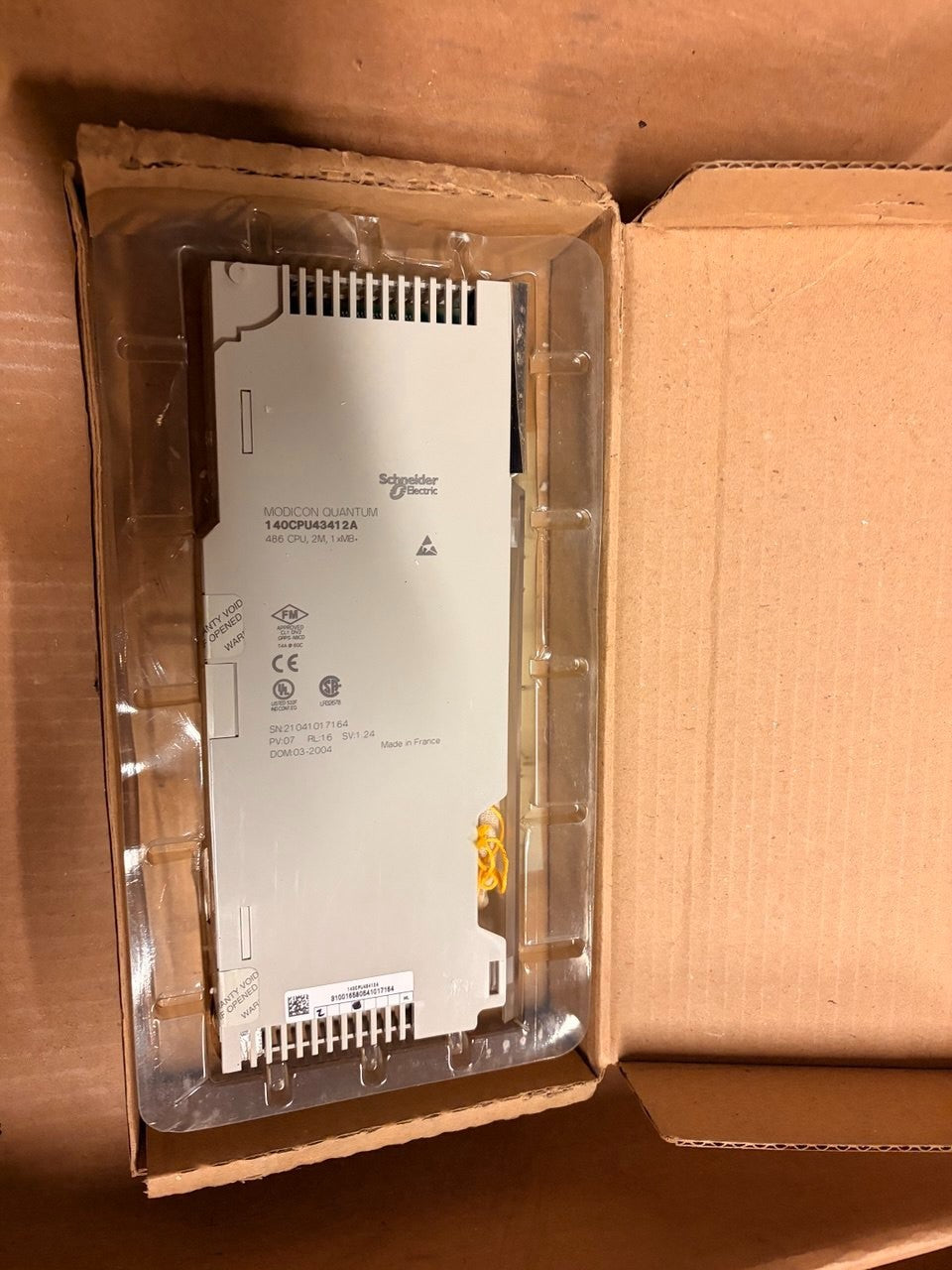 Schneider Modicon Quantum CPU 140CPU43412A front view — industrial automation spare part by Samonde