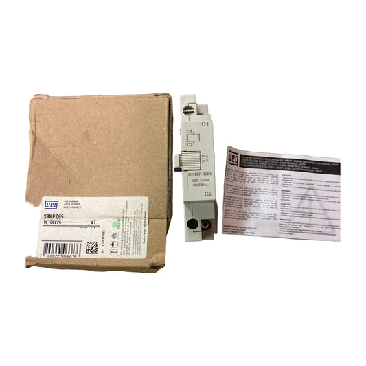 WEG SRMP-D65 shunt release, 200-240 V 50/60 Hz, with original box (item 10186275) and instruction leaflet